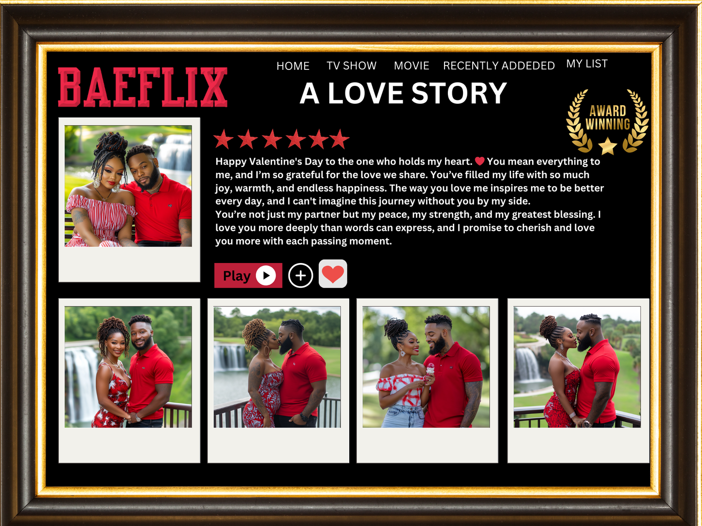 Netflix Baeflix Plaque